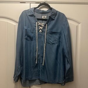 Blue Denim Top- XL